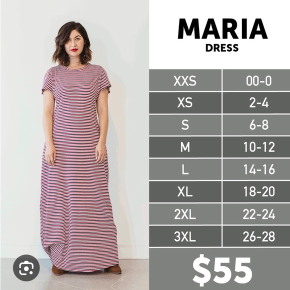 Solid Maria maxi dress from Lularoe.  Size XL and NWT - Picture 4 of 4